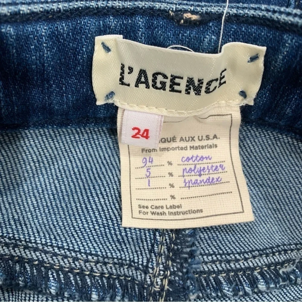 L’AGENCE Jeans Jyothi High Rise Split Hem in Durango Blue